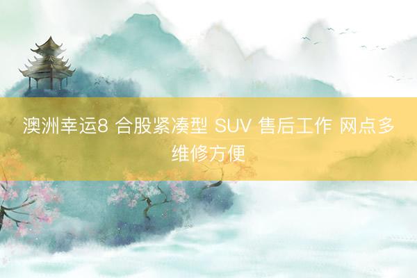 澳洲幸運(yùn)8 合股緊湊型 SUV 售后工作 網(wǎng)點(diǎn)多維修方便